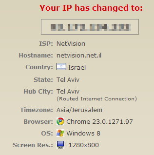 כתובת IP לפני כתובת IP לפני